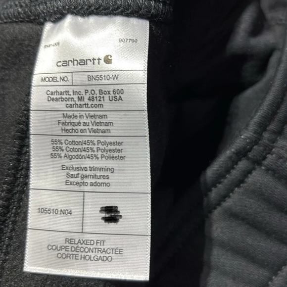 Carhartt Relaxed Fit Midrise joggers,elastic drawstring waist,hip & a zip pocket - Picture 8 of 9